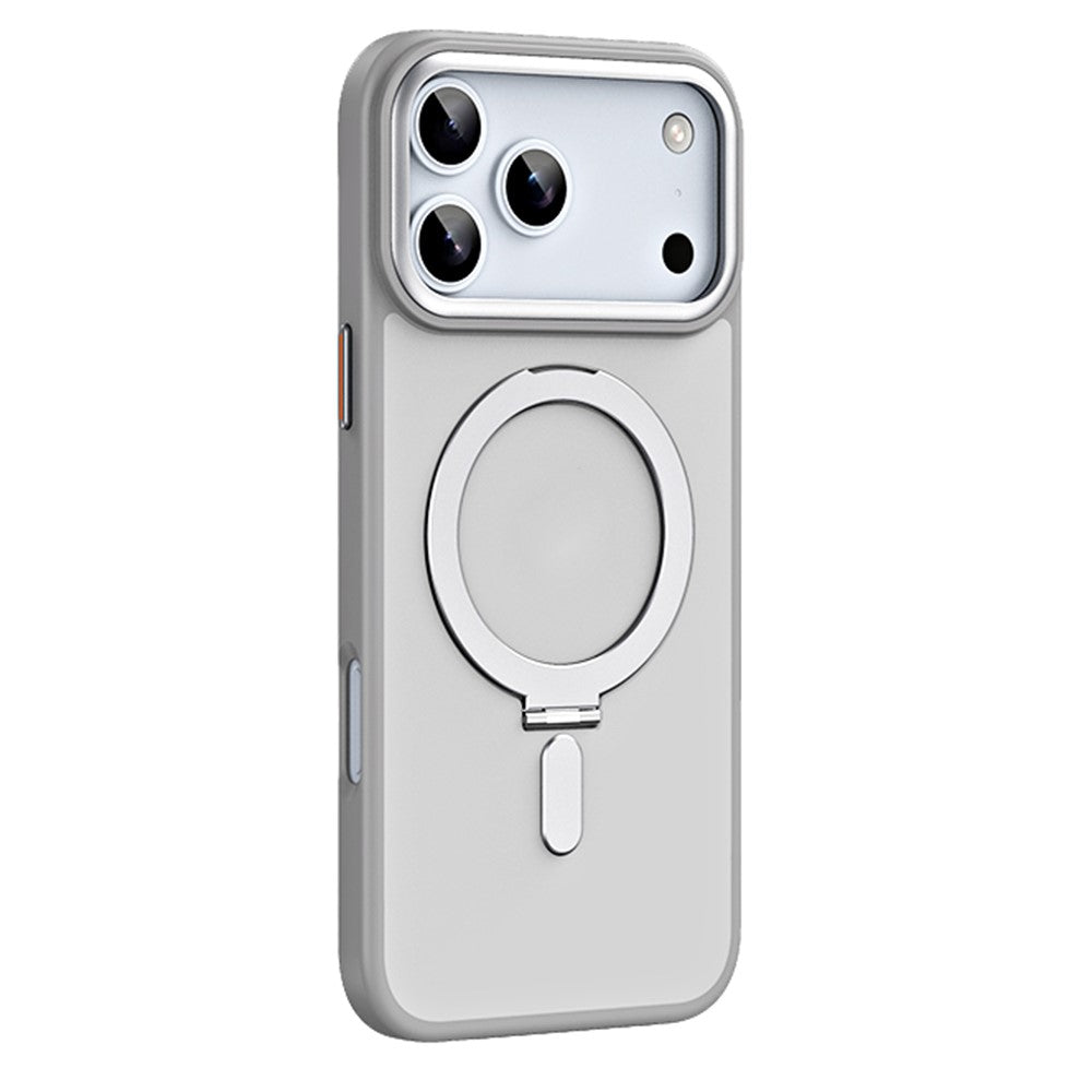 For iPhone 17 Pro Case TPU + Acrylic Hidden Magnetic Kickstand Phone Cover