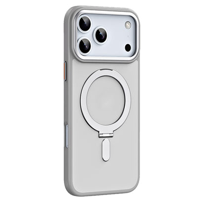 For iPhone 17 Pro Case TPU + Acrylic Hidden Magnetic Kickstand Phone Cover
