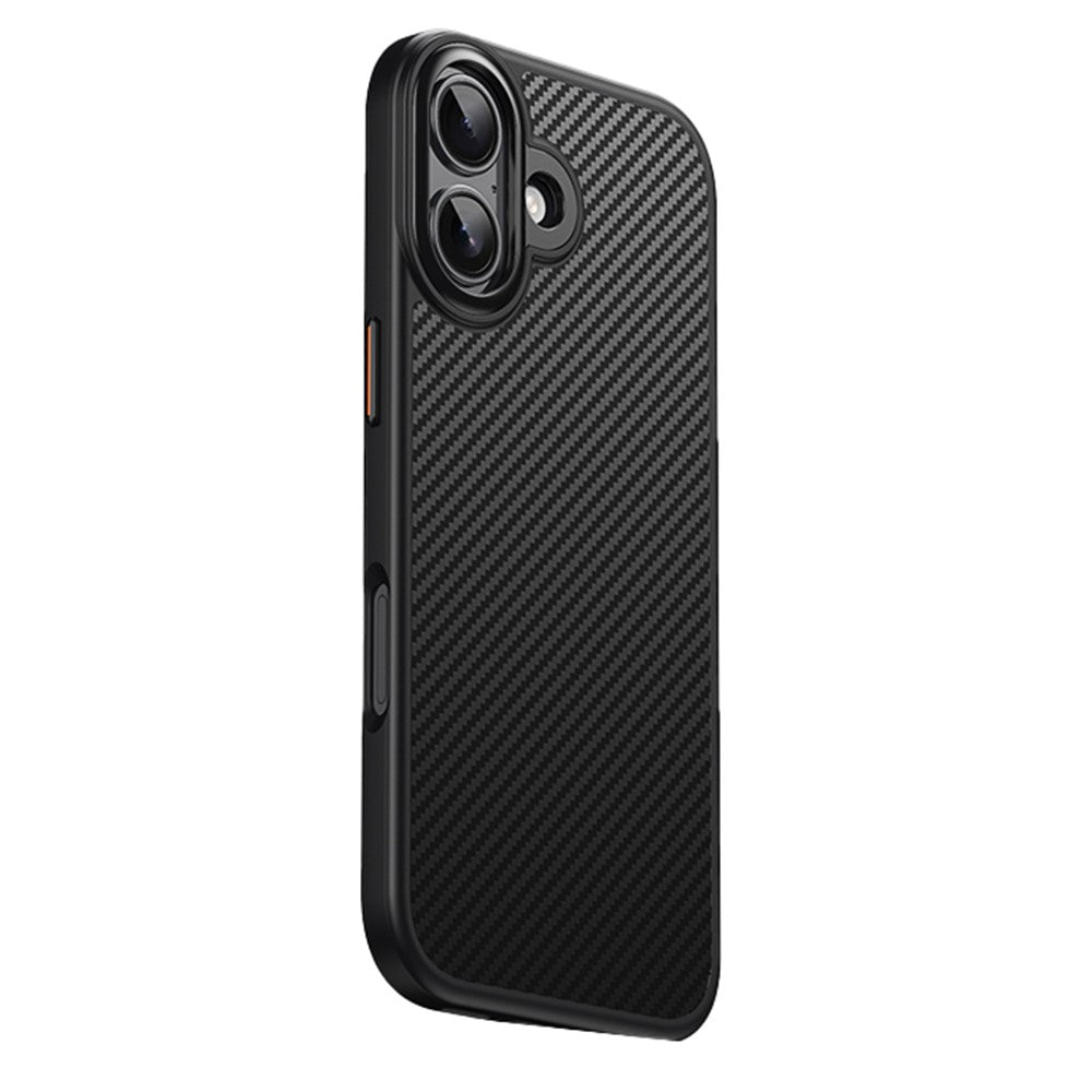 For iPhone 17 Magnetic Case Compatible with MagSafe Carbon Fiber Texture PC + TPU Cover