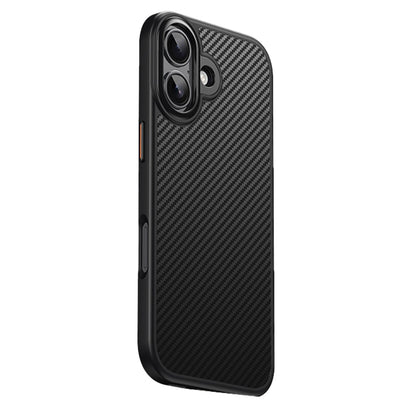 For iPhone 17 Magnetic Case Compatible with MagSafe Carbon Fiber Texture PC + TPU Cover