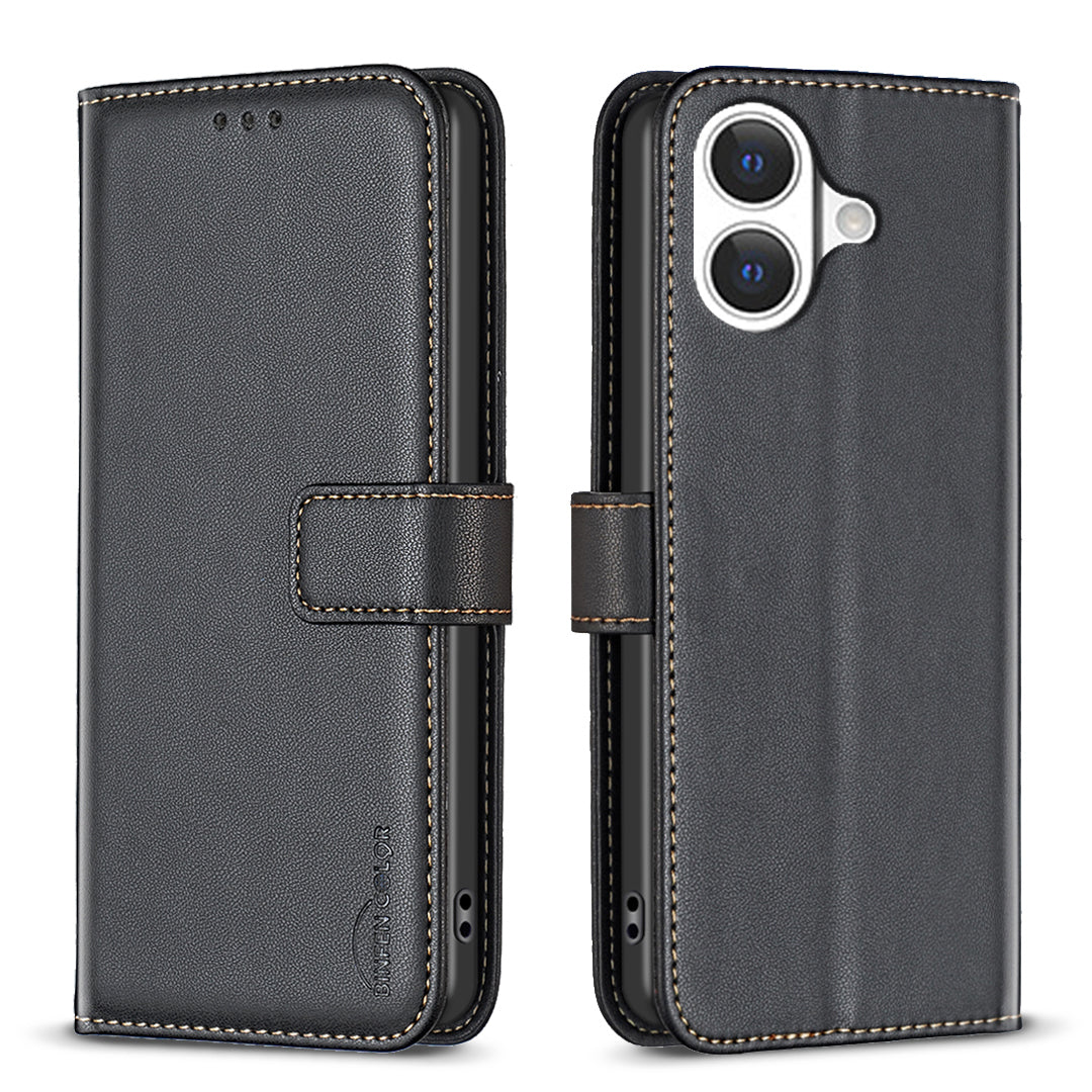BINFEN COLOR For iPhone 17 Phone Case  BF17 Wallet Folio Flip Leather Cover