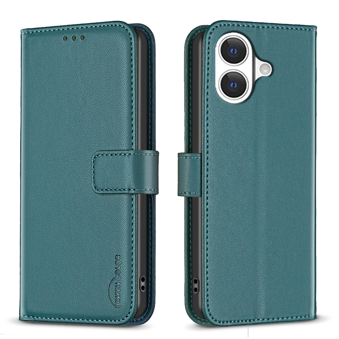 BINFEN COLOR For iPhone 17 Phone Case  BF17 Wallet Folio Flip Leather Cover