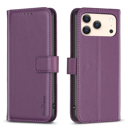 BINFEN COLOR For iPhone 17 Pro Phone Case  BF17 Wallet Folio Flip Leather Cover