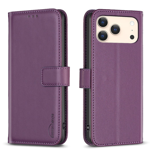 BINFEN COLOR For iPhone 17 Pro Phone Case  BF17 Wallet Folio Flip Leather Cover