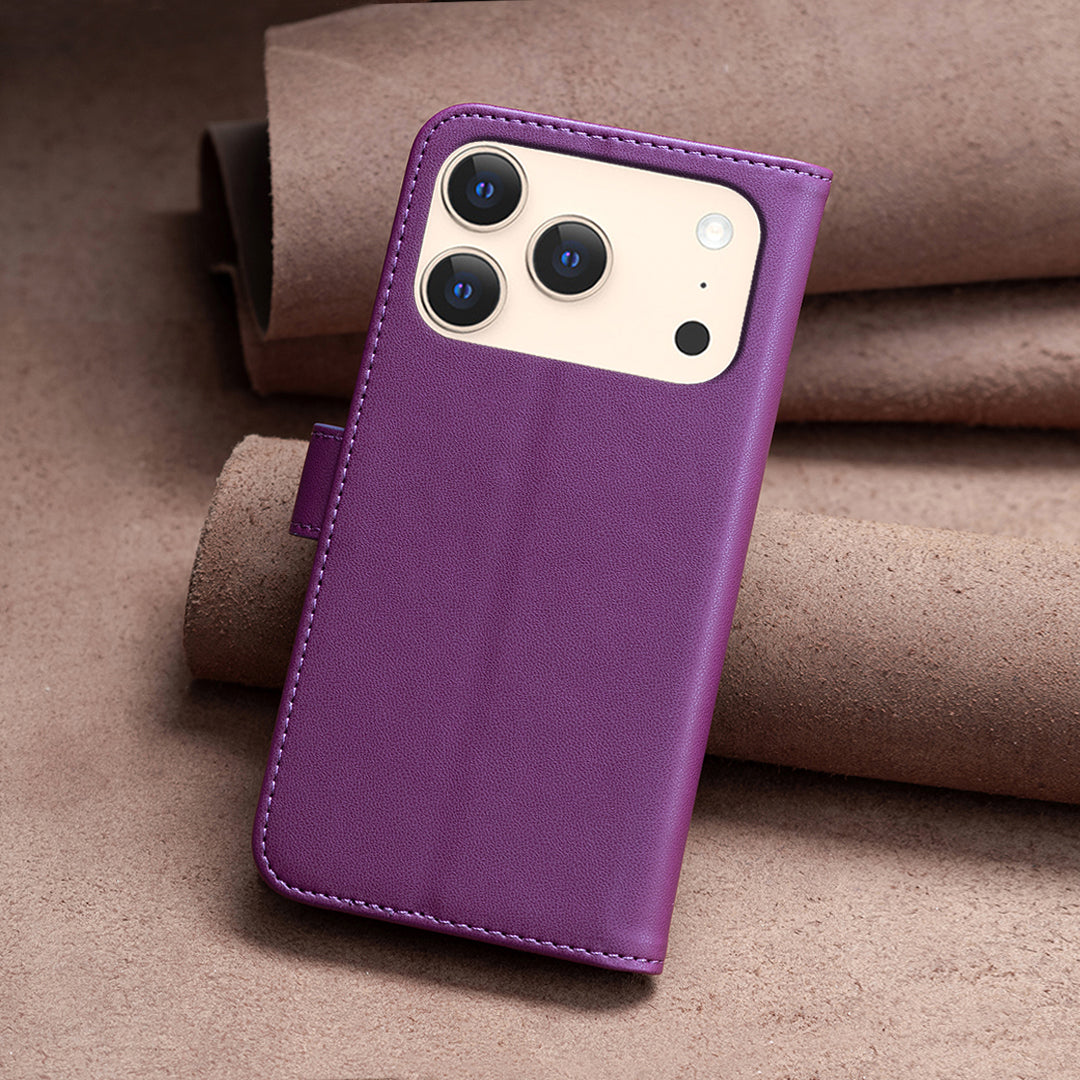 BINFEN COLOR For iPhone 17 Pro Phone Case  BF17 Wallet Folio Flip Leather Cover