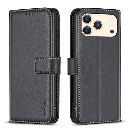 BINFEN COLOR For iPhone 17 Pro Phone Case  BF17 Wallet Folio Flip Leather Cover