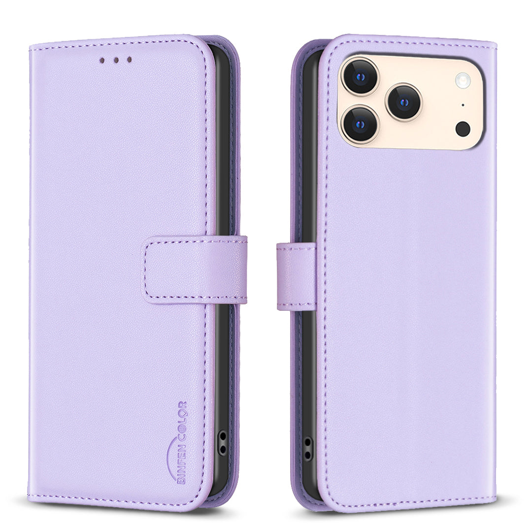 BINFEN COLOR For iPhone 17 Pro Phone Case  BF17 Wallet Folio Flip Leather Cover