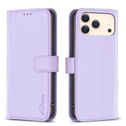 BINFEN COLOR For iPhone 17 Pro Phone Case  BF17 Wallet Folio Flip Leather Cover