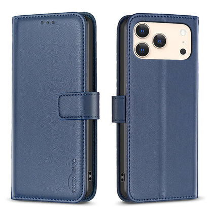 BINFEN COLOR For iPhone 17 Pro Phone Case  BF17 Wallet Folio Flip Leather Cover