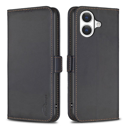 BINFEN COLOR For iPhone 17 Case  BF31  PU Leather Flip Folio Phone Wallet Cover