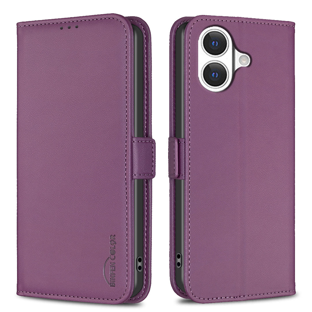 BINFEN COLOR For iPhone 17 Case  BF31  PU Leather Flip Folio Phone Wallet Cover
