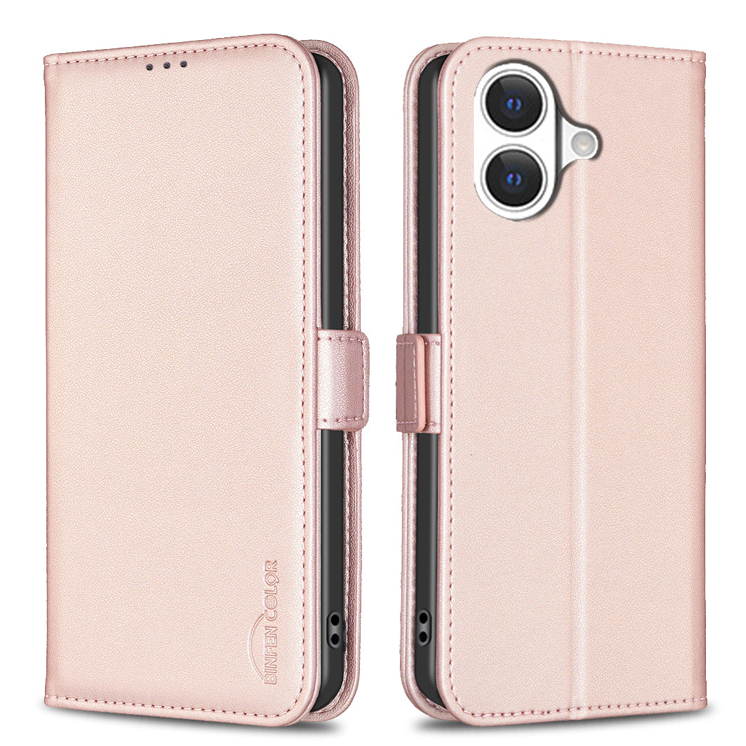 BINFEN COLOR For iPhone 17 Case  BF31  PU Leather Flip Folio Phone Wallet Cover