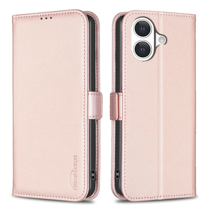 BINFEN COLOR For iPhone 17 Case  BF31  PU Leather Flip Folio Phone Wallet Cover