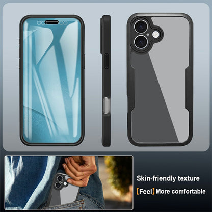 For iPhone 17 Case Acrylic + TPU Clear Phone Cover with PET Screen Film