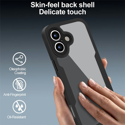 For iPhone 17 Case Acrylic + TPU Clear Phone Cover with PET Screen Film