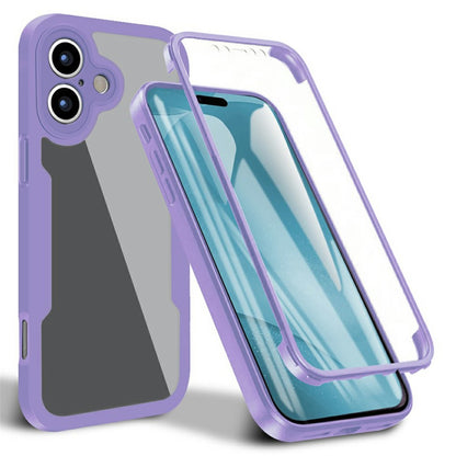 For iPhone 17 Case Acrylic + TPU Clear Phone Cover with PET Screen Film
