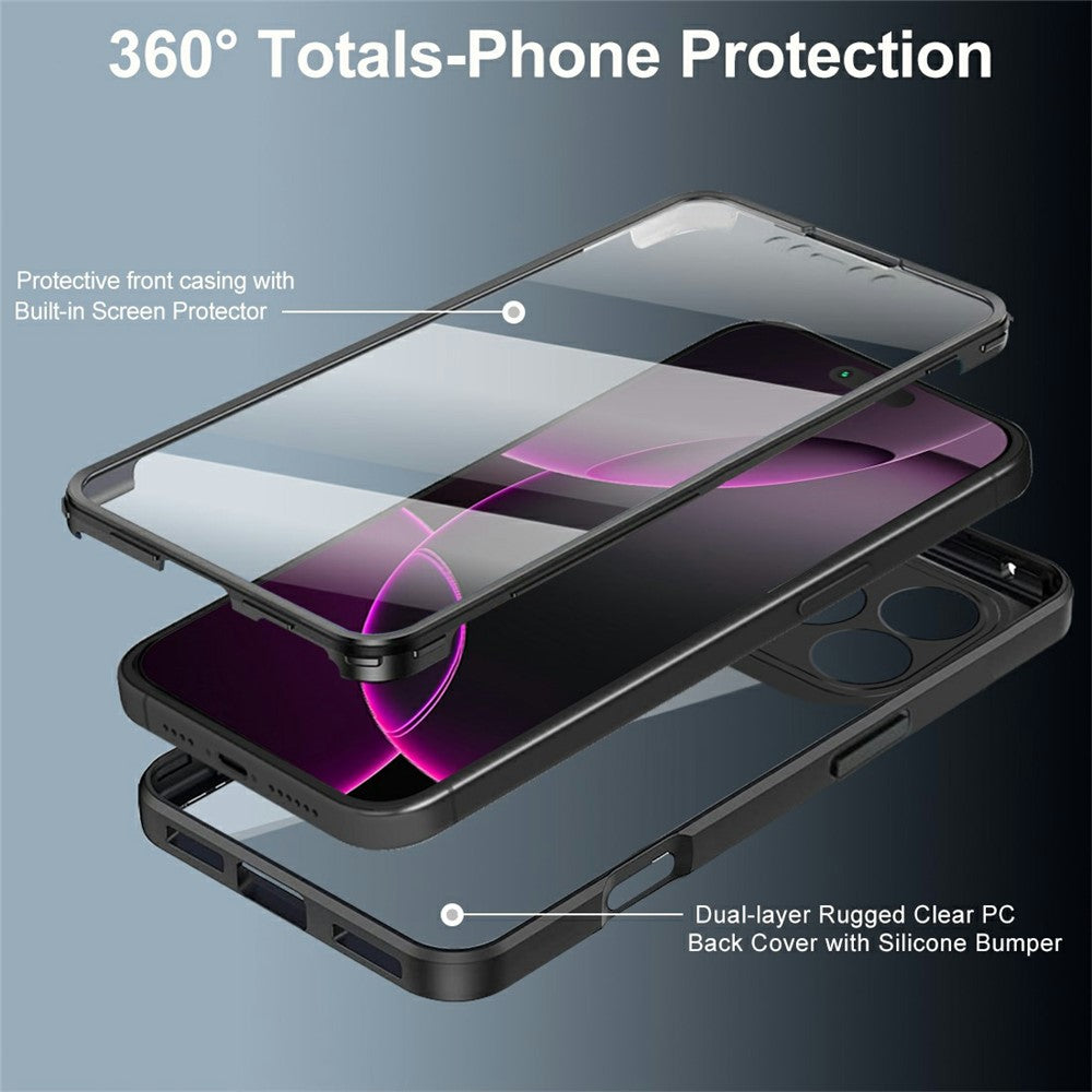 For iPhone 17 Pro Max Case Acrylic + TPU Clear Phone Cover with PET Screen Film