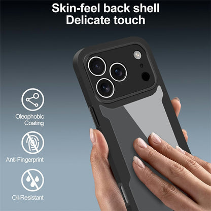 For iPhone 17 Pro Max Case Acrylic + TPU Clear Phone Cover with PET Screen Film