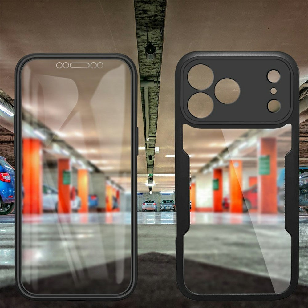 For iPhone 17 Pro Max Case Acrylic + TPU Clear Phone Cover with PET Screen Film