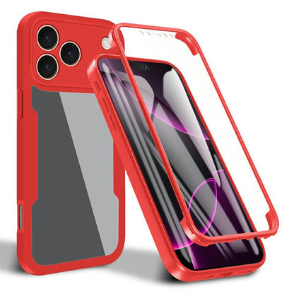For iPhone 17 Pro Max Case Acrylic + TPU Clear Phone Cover with PET Screen Film
