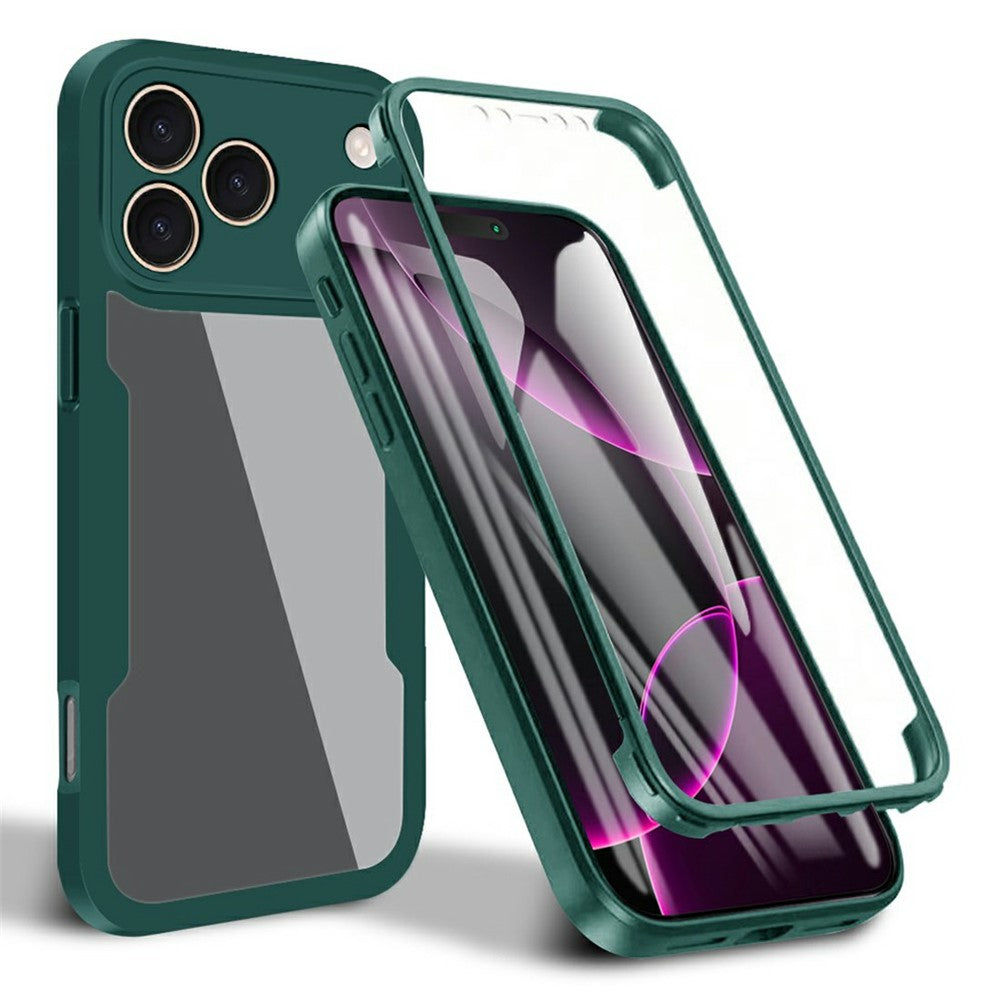 For iPhone 17 Pro Max Case Acrylic + TPU Clear Phone Cover with PET Screen Film