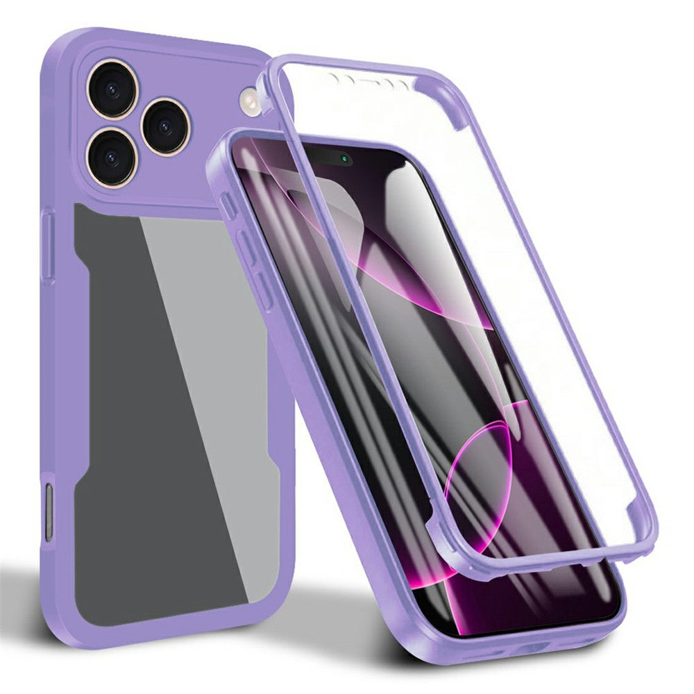 For iPhone 17 Pro Max Case Acrylic + TPU Clear Phone Cover with PET Screen Film