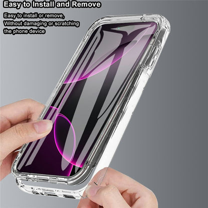 For iPhone 17 Pro Max Case TPU Frame Clear Acrylic Back Phone Cover with PET Film