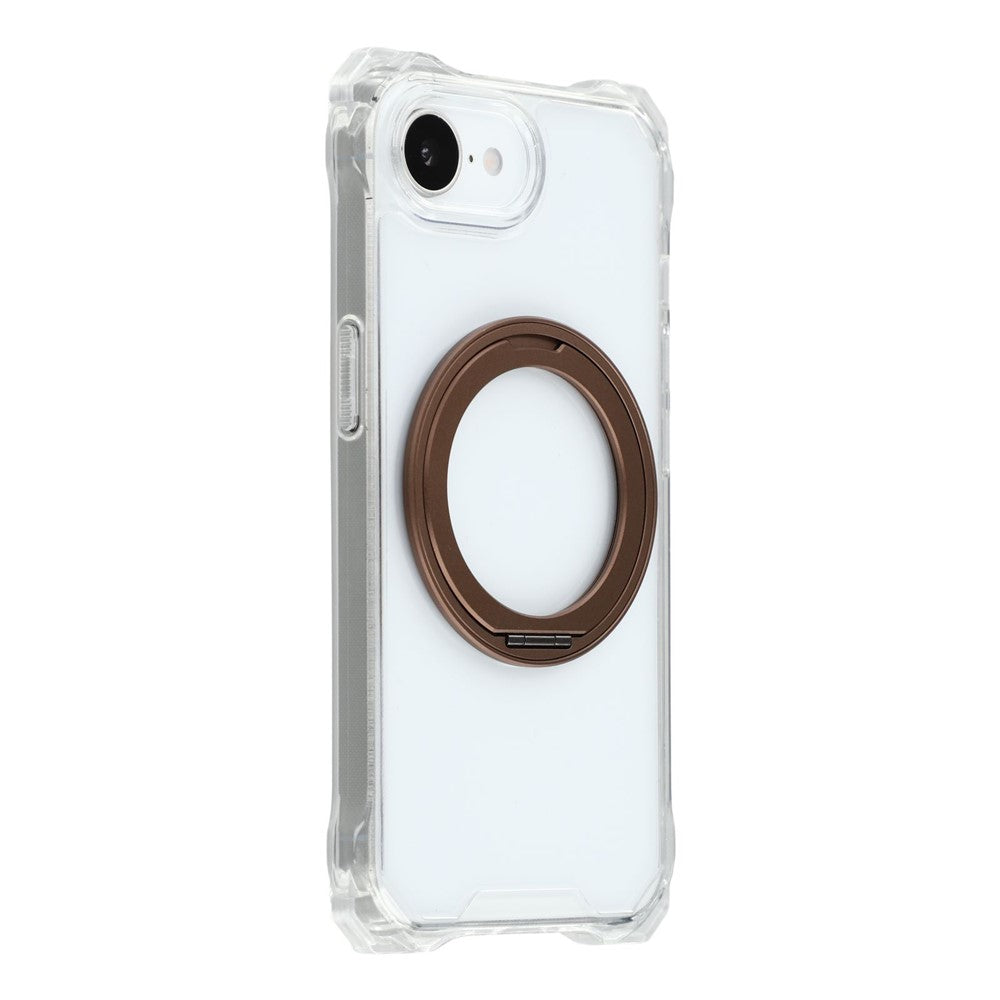 For iPhone 17e / 16e Magnetic Case Ring Kickstand TPU + PC Phone Cover