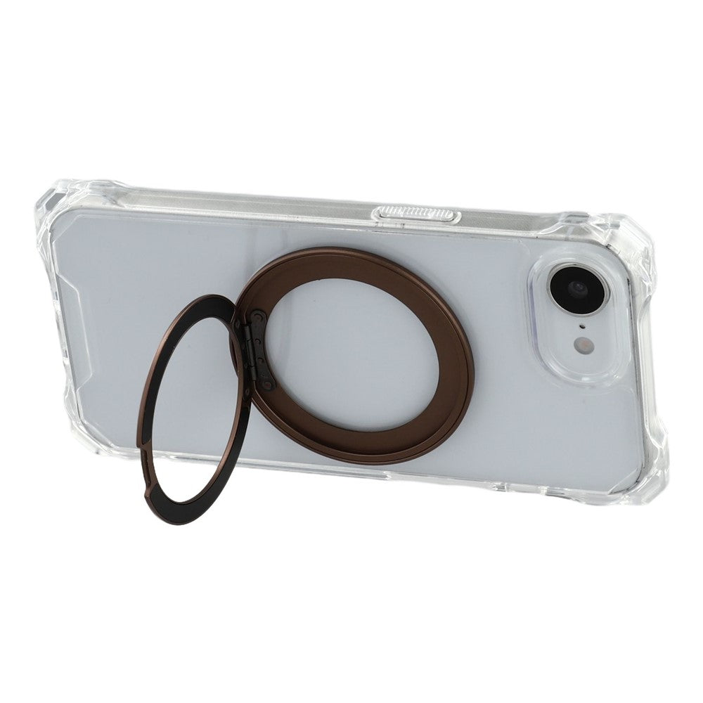 For iPhone 17e / 16e Magnetic Case Ring Kickstand TPU + PC Phone Cover