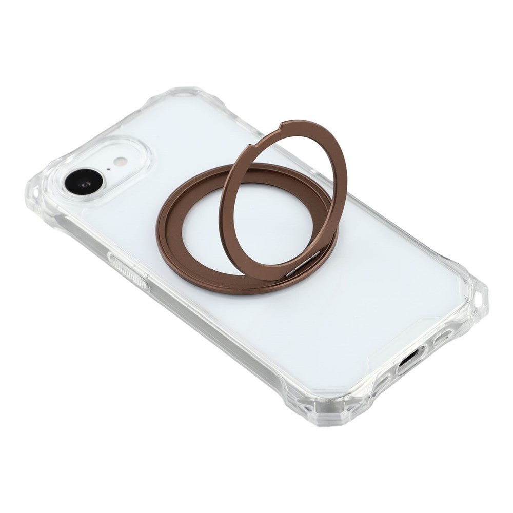 For iPhone 17e / 16e Magnetic Case Ring Kickstand TPU + PC Phone Cover