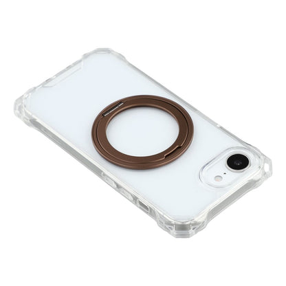 For iPhone 17e / 16e Magnetic Case Ring Kickstand TPU + PC Phone Cover