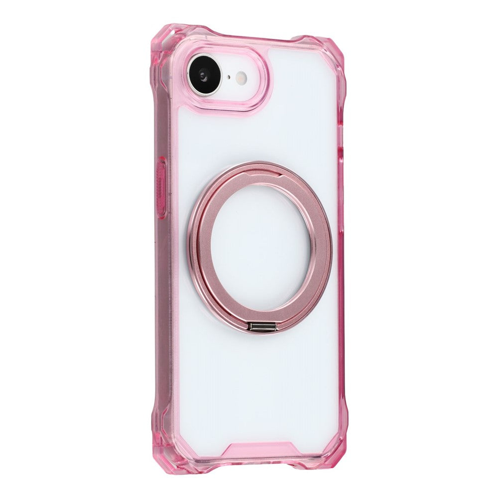 For iPhone 17e / 16e Magnetic Case Ring Kickstand TPU + PC Phone Cover
