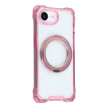 For iPhone 17e / 16e Magnetic Case Ring Kickstand TPU + PC Phone Cover