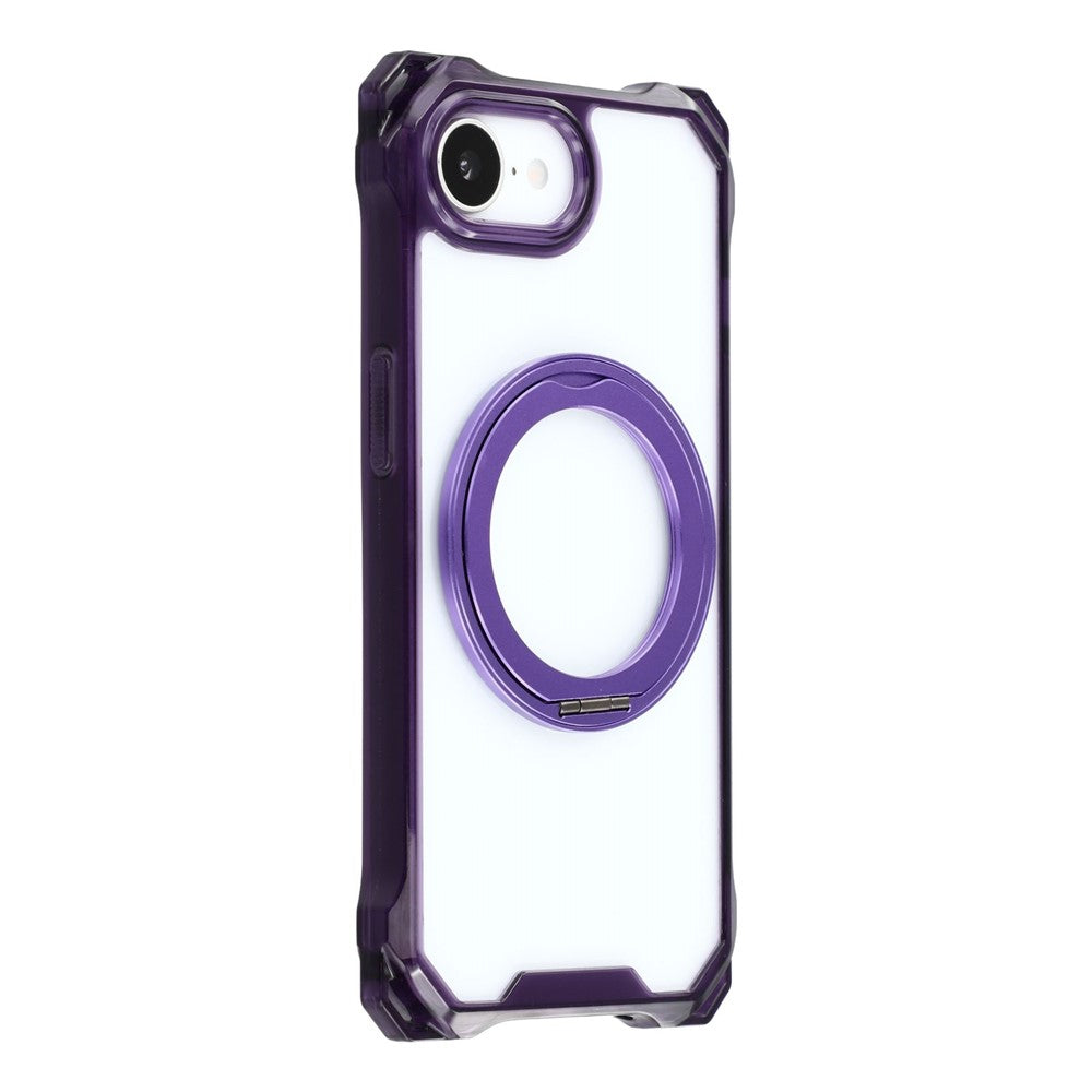 For iPhone 17e / 16e Magnetic Case Ring Kickstand TPU + PC Phone Cover