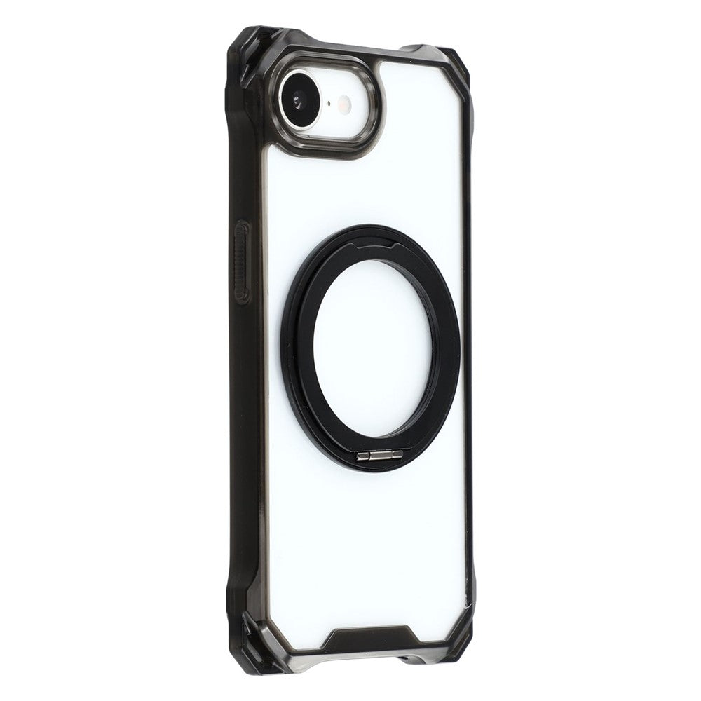 For iPhone 17e / 16e Magnetic Case Ring Kickstand TPU + PC Phone Cover