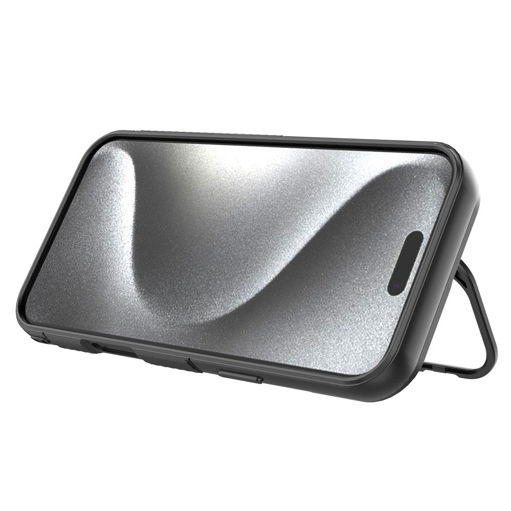 For iPhone 18 Pro / 17 Pro Case Compatible with MagSafe PC Kickstand Ripple Texture TPU Phone Cover