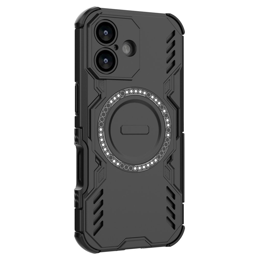 For iPhone 17 Magnetic Case Butterfly Armor Hollow Heat Dissipation PC + TPU Phone Cover