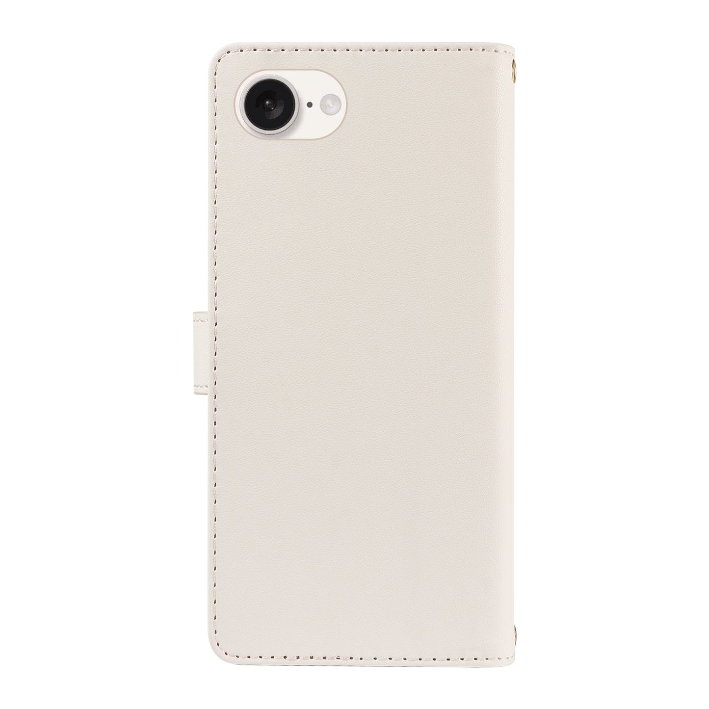 For iPhone 17e / 16e Wallet Case with Straps, Rhombus Leather Stand Phone Cover