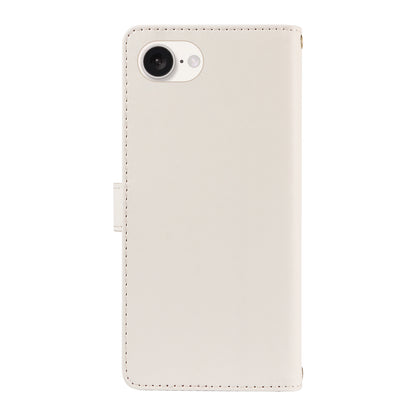 For iPhone 17e / 16e Wallet Case with Straps, Rhombus Leather Stand Phone Cover