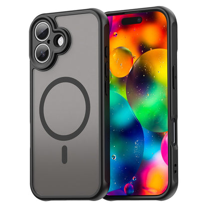 WANLONFENG FD Series For iPhone 17 Magnetic Case with Screen Film, Skin Touch TPU + PC Phone Back Cover