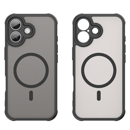 WANLONFENG FD Series For iPhone 17 Magnetic Case with Screen Film, Skin Touch TPU + PC Phone Back Cover