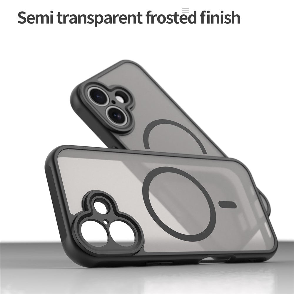 WANLONFENG FD Series For iPhone 17 Magnetic Case with Screen Film, Skin Touch TPU + PC Phone Back Cover