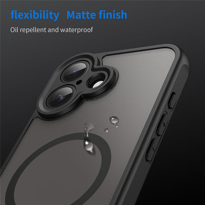 WANLONFENG FD Series For iPhone 17 Magnetic Case with Screen Film, Skin Touch TPU + PC Phone Back Cover