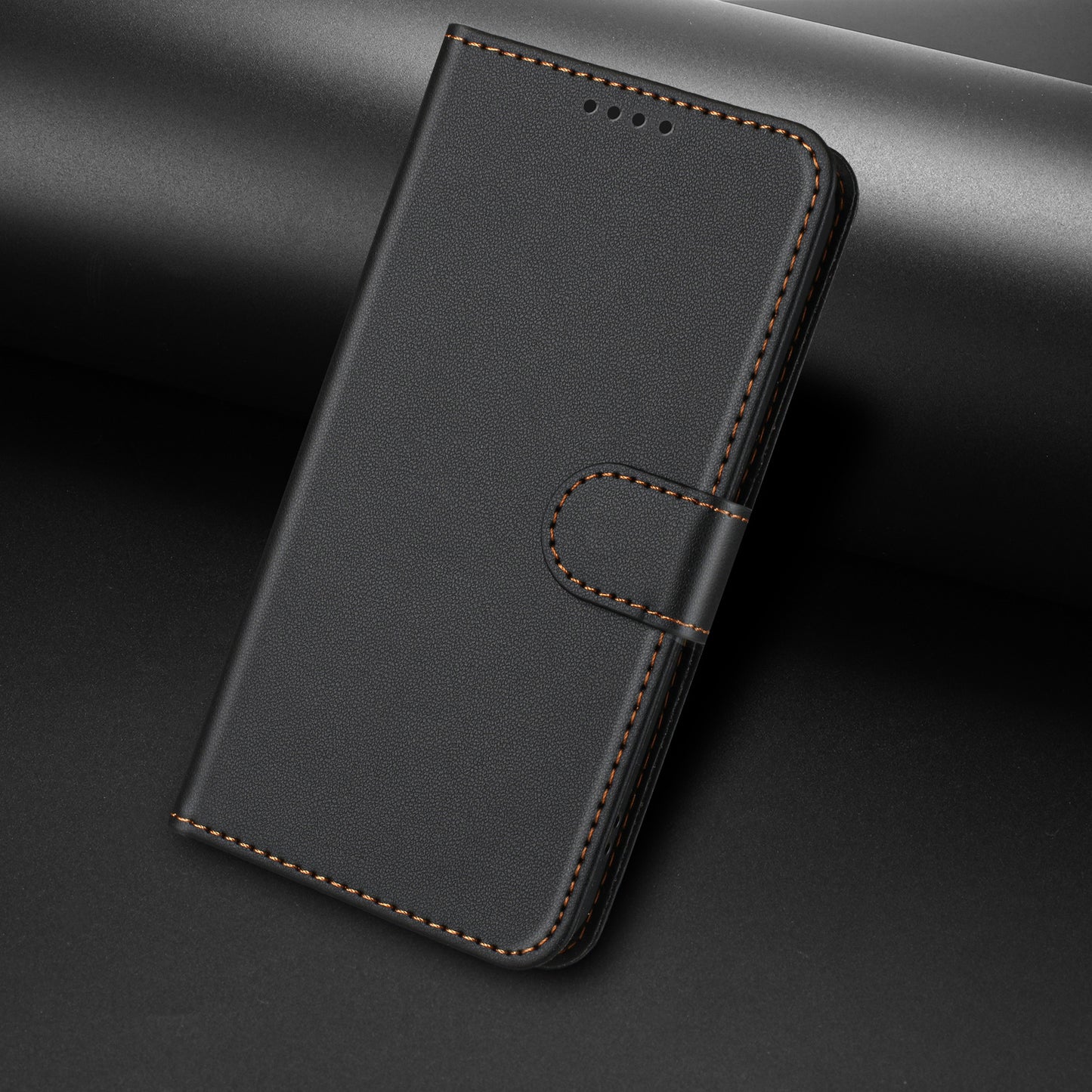 For iPhone 17 Pro Leather Case Wallet Stand Solid Color Anti Drop Phone Cover