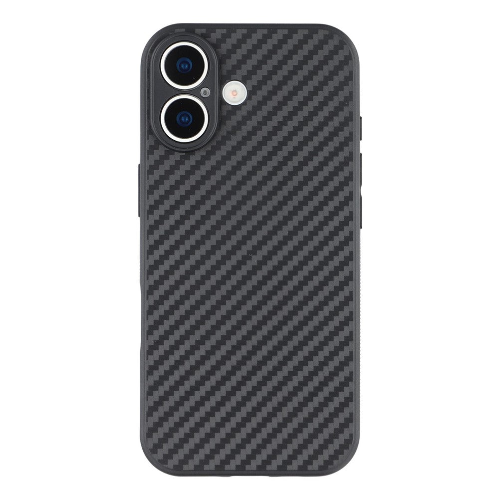 For iPhone 17 Case Flexible TPU Carbon Fiber Texture Shockproof Phone Cover