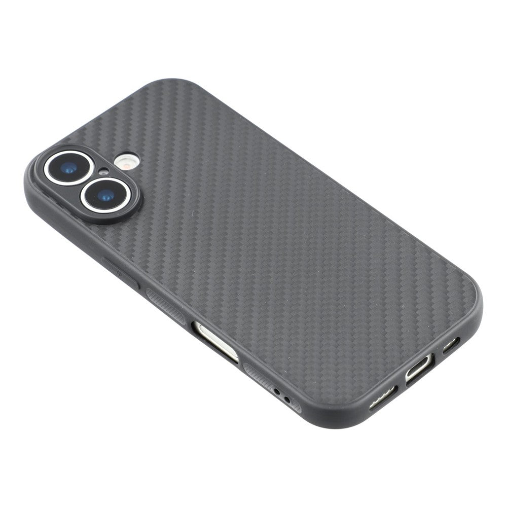For iPhone 17 Case Flexible TPU Carbon Fiber Texture Shockproof Phone Cover