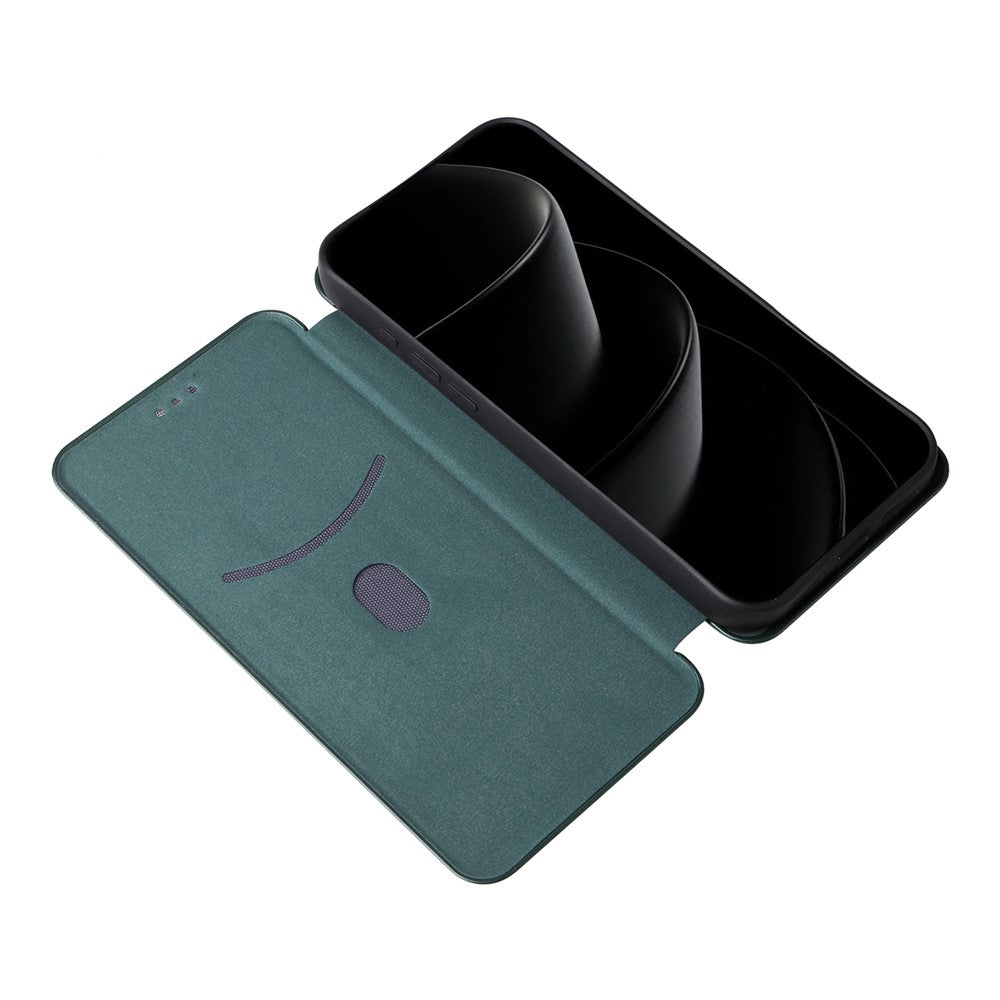 For iPhone 17 Pro Case Carbon Fiber Texture Drop-Proof PU Leather Phone Cover