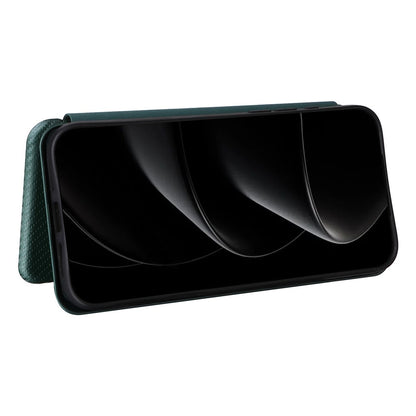 For iPhone 17 Pro Case Carbon Fiber Texture Drop-Proof PU Leather Phone Cover