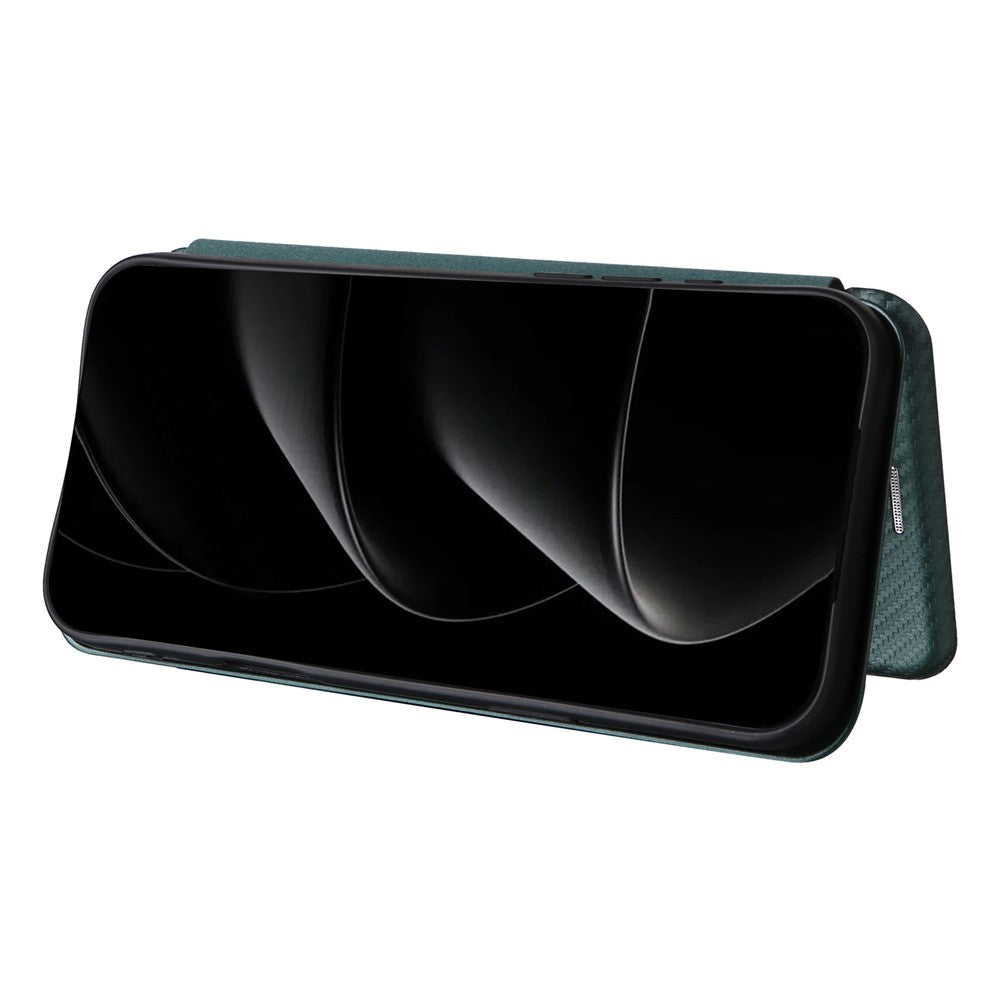 For iPhone 17 Pro Case Carbon Fiber Texture Drop-Proof PU Leather Phone Cover