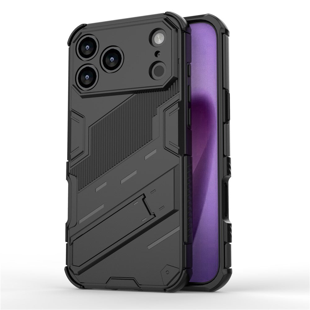 For iPhone 18 Pro / 17 Pro Case PC + TPU Shockproof Phone Cover with Kickstand